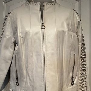 White Moto Jacket